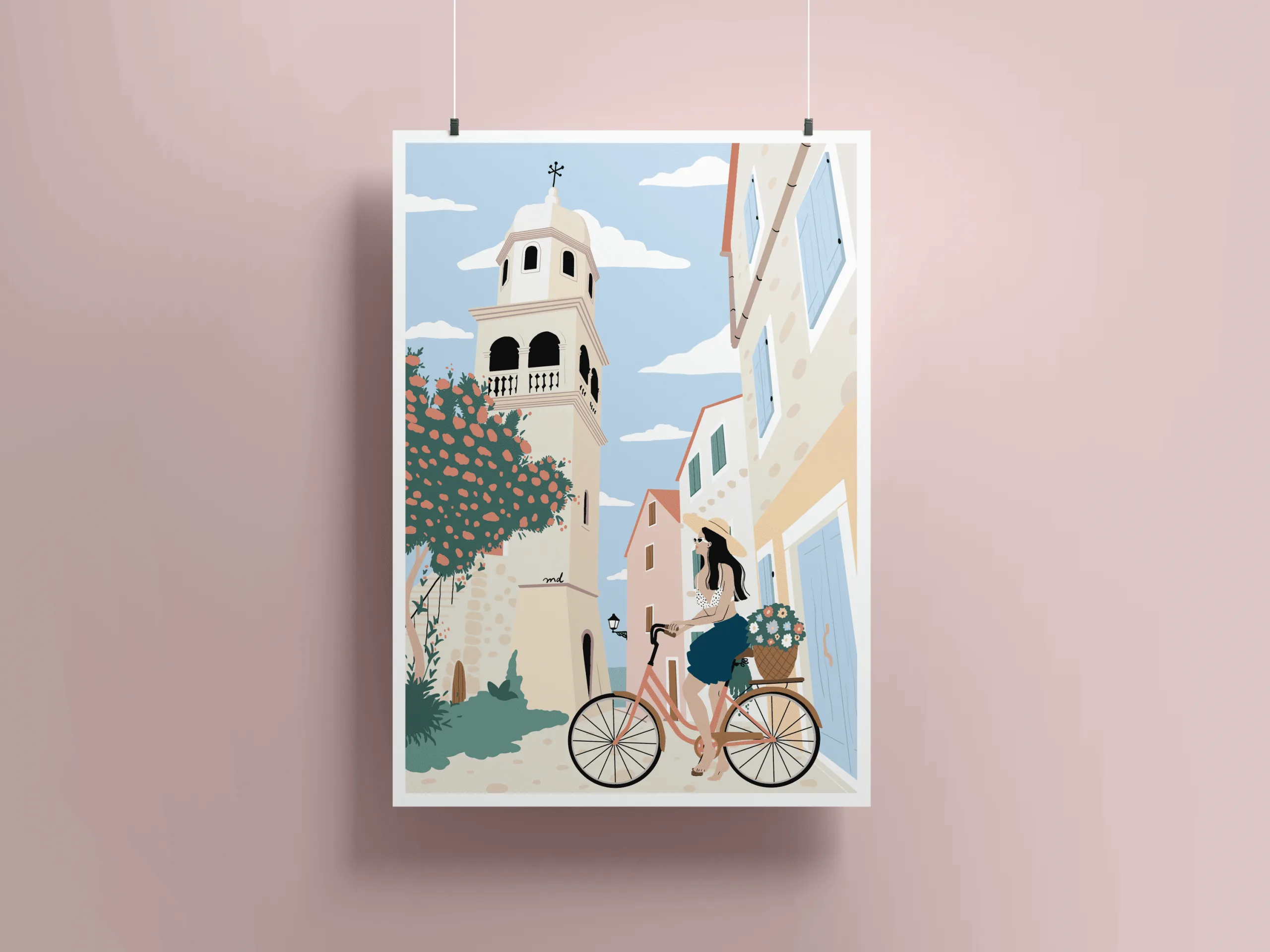 Dreamy Prvic Sepurine Island Illustration Poster - Image 2