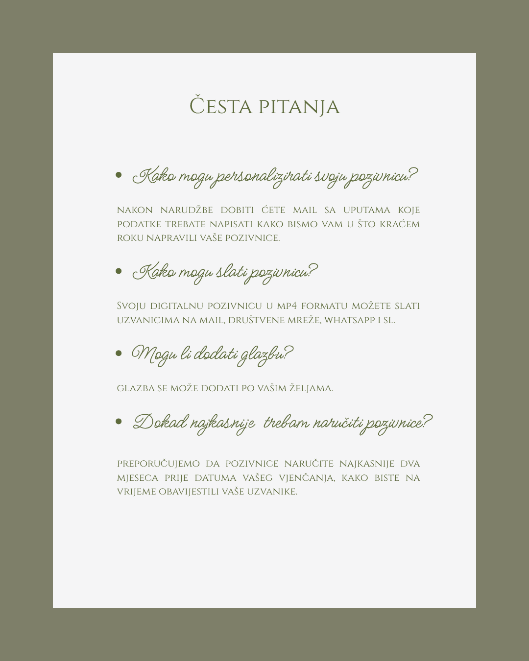 GREEN Wedding Invite | Digitalna pozivnica za vjenčanje - Image 3