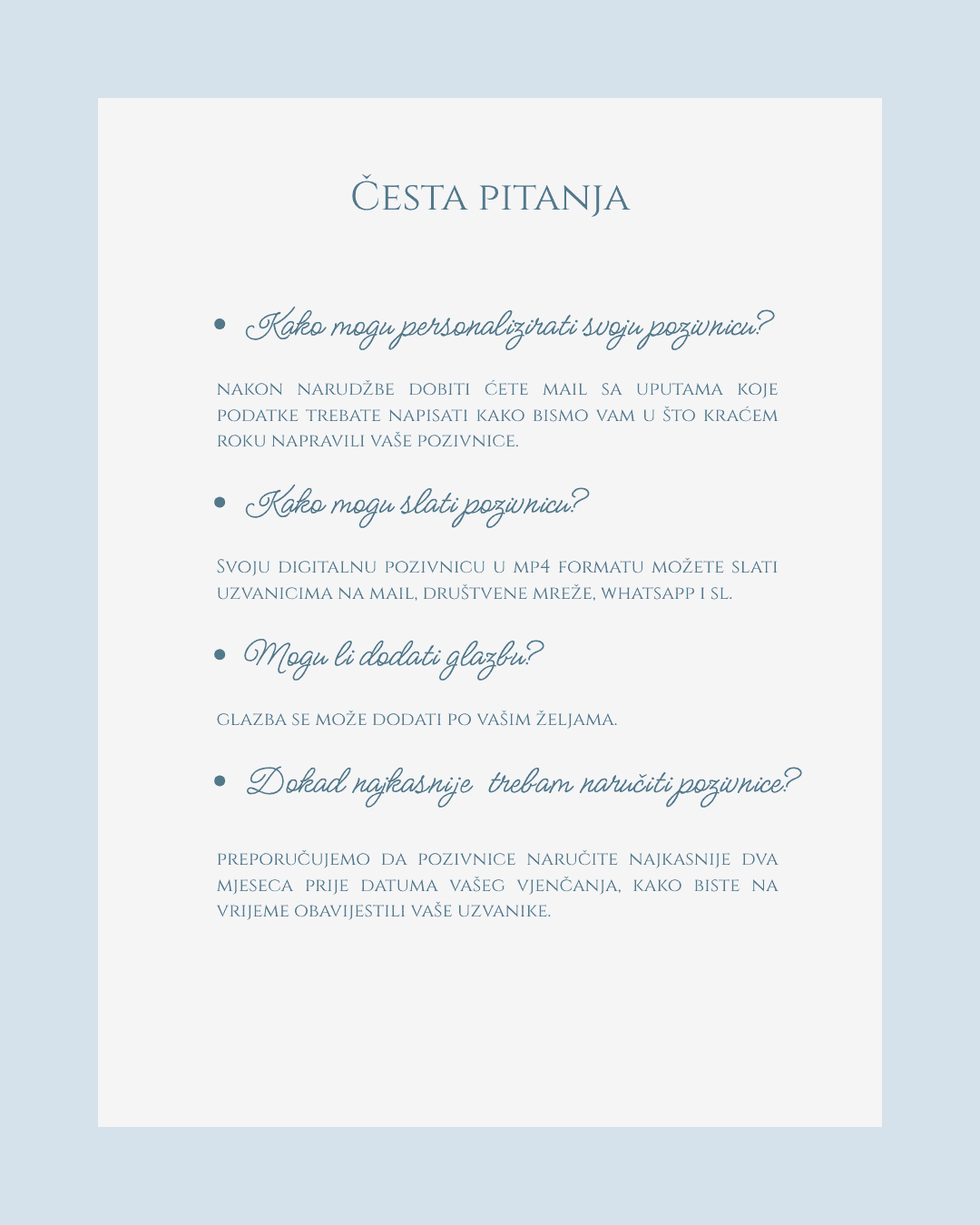 BLUE Wedding Invite | Digitalna pozivnica za vjenčanje - Image 3