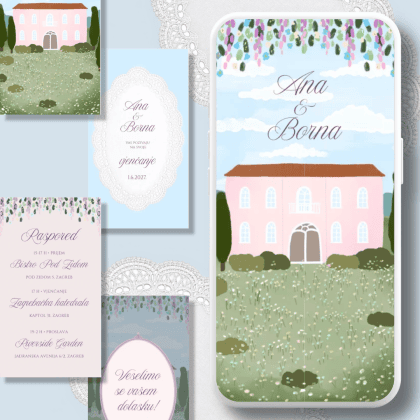BLUE Wedding Invite | Digitalna pozivnica za vjenčanje